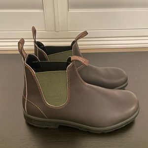 Blundstone Stout Brown / Olive #519 size 12 chelsea boots, retail price $215